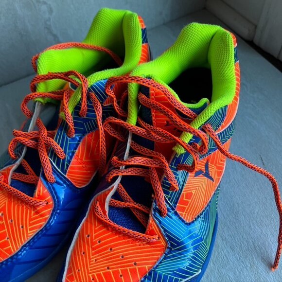 ** Young Neon Blue Orange Pickleball Volleyball Shoes Sneakers mens 6.5 Womens 8 main image 11